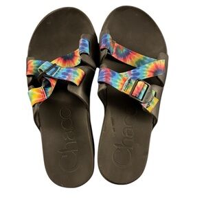 Chacos Chillos Slides Men’s 13 Tye Dye Straps Adjustable READ Description